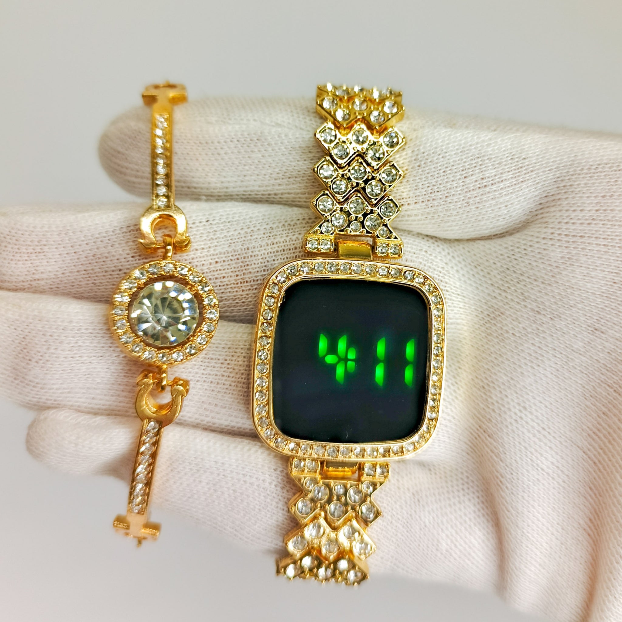 Luxury Led Watch & Bracelet Set