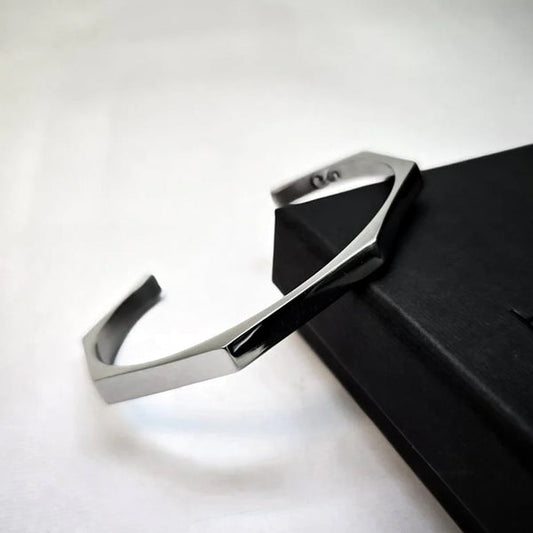 Hexagon Cuff Bracelet – Premium Stainless Steel